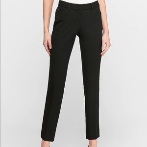 Express Columnist Low Rise Black Ankle Dress Pants